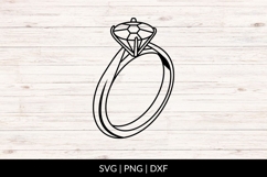 Diamond Engagement Ring SVG Product Image 1