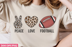 Peace Love Football PNG, America Football Sublimation PNG Product Image 2