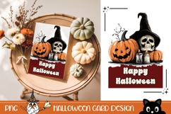 Happy Halloween Greeting Card, Cartoon Halloween Poster Product Image 1