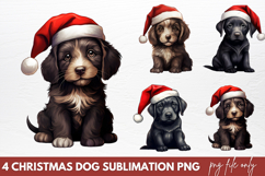 Christmas Dog Sublimation Clipart PNG Product Image 1