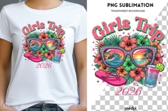 Girls Trip 2026 PNG, Tropical Cruise Vacation Sublimation Product Image 1