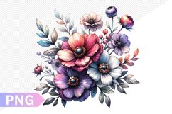 Flowers Sublimation - Clipart PNG Design Product Image 1