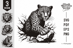 Leopard Break Through Wall SVG Bundle Product Image 1