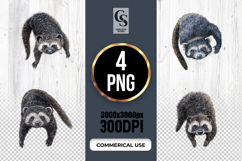 Watercolor Raccoon Clipart PNG Product Image 1