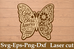 Butterfly Laser Cut Svg Design Product Image 1