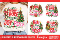 4 Christian Christmas Shirt Designs, 4 Nativity Faith Quote Product Image 1