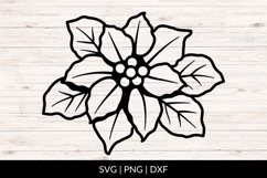 Hand Drawn Poinsettia SVG Product Image 1