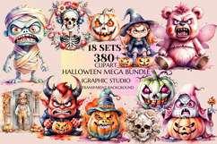 Huge Bundle, Halloween Mega Clipart Bundle, Fall Clipart Product Image 1