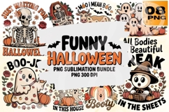 Funny Halloween PNG Bundle 8 Product Image 1