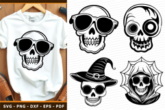 Halloween SVG, Skeleton, Ghost Faces Clipart SVG Product Image 1