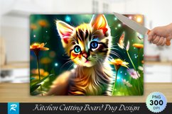 Baby Cat Cutting Board Sublimation Design Product Image 1