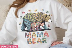Mama Bear PNG, Autism Sublimation PNG Product Image 2