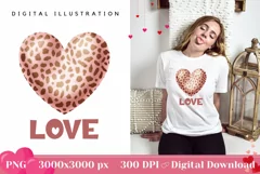 Love Heart Illustration PNG, Valentine's Heart Sublimation Product Image 1