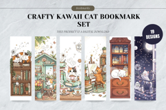 Crafty Kawaii Cat Bookmark Set,Cute Hobbyist Kitty Designs Product Image 1