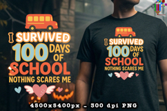 I Survived 100 Days of School Sublimation Design Product Image 2
