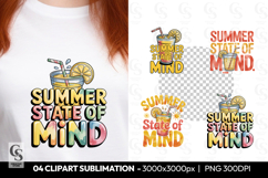 Summer State of Mind Lemonade Clipart Sublimation PNG Product Image 1