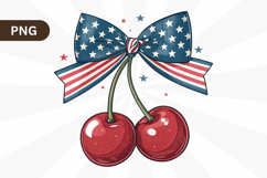 America Cherries USA 4th of July PNG Sublimation Design Product Image 2