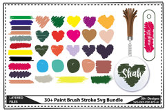 Paint Brush Strokes Svg Bundle, Brush Stroke Svg Product Image 1