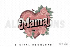 Mama Sublimation PNG, Floral Mama Sublimation PNG Product Image 1