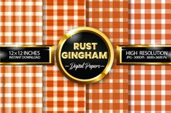 Rust Gingham Digital Papers 04 Variations Product Image 1