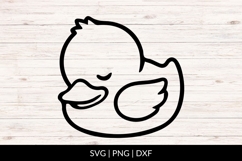 Sleeping Baby Duck Illustration SVG Product Image 1