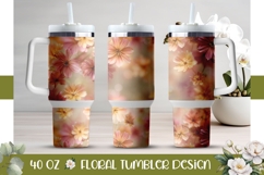 Flowers Tumbler Design, Cute Flowers 40 Oz Tumbler Wrap Product Image 1