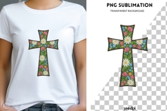Embroidered cross png design for T-shirts Product Image 1