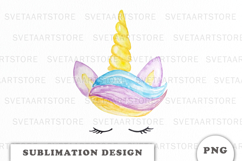 Watercolor Cute Unicorn png Product Image 1