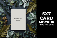 Boho 5x7 Card Mockup, Wedding Invitation Stationery PSD JPG Product Image 2