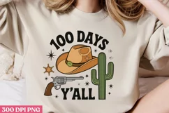 100 DAYS Y ALL PNG, 100 Days Of School Sublimation PNG Product Image 2