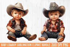 Baby Cowboy Sublimation Clipart Product Image 1