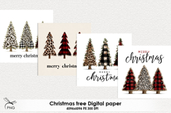 Christmas trees digital paper, background clipart Product Image 1