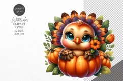 Thanksgiving clipart, Turkey clipart, Autumn clipart, Product Image 1