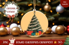 Popcorn Christmas Tree Ornament, Christmas Round Ornament Product Image 1