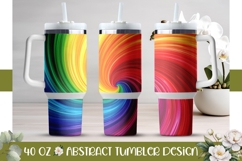 Rainbow Swirl Tumbler Design, 40 Oz Tumbler Print Product Image 1
