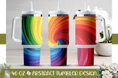 Rainbow Swirl Tumbler Design, 40 Oz Tumbler Print Product Image 1