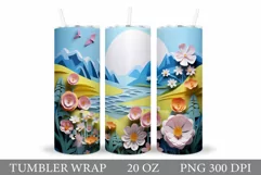 Spring Landscape Tumbler Design. Spring Tumbler Sublimation Product Image 1