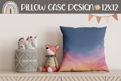 Night Sky Pillow Template, Clouds Pillow Case Product Image 1