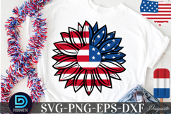 4th of July Sunflower SVG, Sunflower SVG Product Image 2