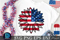 4th of July Sunflower SVG, Sunflower SVG Product Image 2