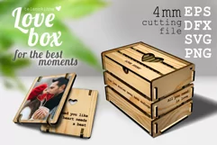 LOVE box for the best moments SVG| for Laser and Cutting Product Image 1