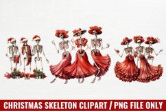 Christmas Skeleton Sublimation Clipart Product Image 1