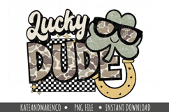 Boy St Patrick Camo PNG | Lucky Dude PNG | Kid Saint Patrick Product Image 1