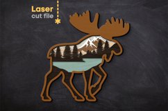 Elk SVG laser cut file for Glowforge Product Image 1