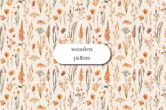Autumn Wildflower Seamless Pattern | Watercolor Floral Product Image 1