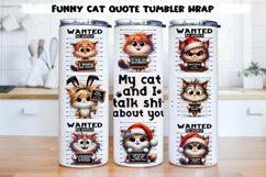Funny cat quote Tumbler Wrap|PNG, 20 oz. Product Image 1