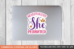 Nevertheless She Persisted Sticker Design Product Image 1