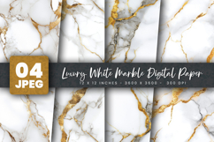 Luxury White Marble Digital Paper Product Image 1