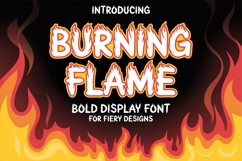 Burning Flame Font | Fire Letters | Bold Fiery Display Product Image 1