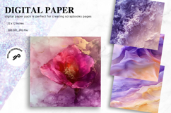 Rainbow Watercolor Alcohol Ink Background Digital Paper Product Image 1